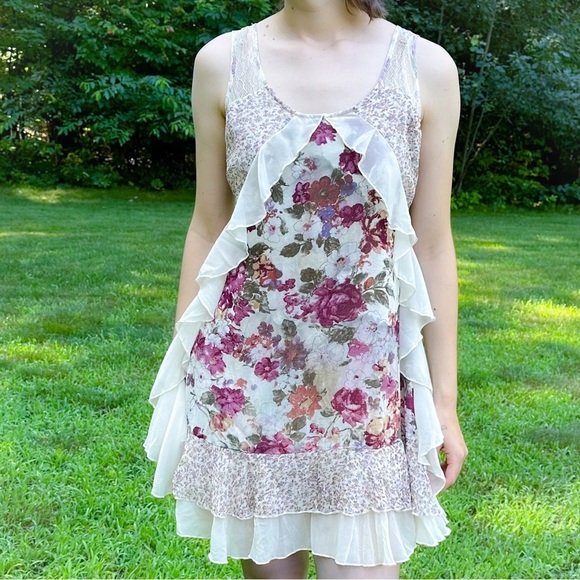NWT! LULUMARI boho floral patchwork romantic dress, S. - Picture 1 of 13